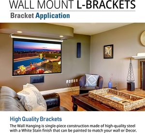 Support mural universel HEYU <span class=keywords><strong>pour</strong></span> <span class=keywords><strong>écran</strong></span> de projecteur, support en L de 11 pouces, extension réglable avec crochet <span class=keywords><strong>pour</strong></span> <span class=keywords><strong>écran</strong></span> de projecteur - Product Image 5