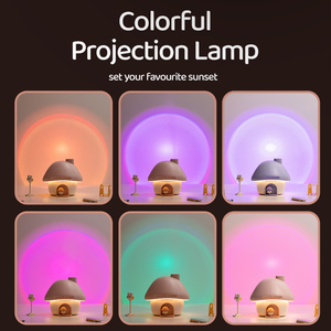 Mini humidificador portátil de setas de 300ml, Bettery, recargable, 7 colores, difusor de aceite esencial de luz ambiental para regalo de Hotel en casa - Product Image 4