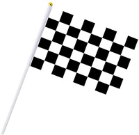 Drapeau de course automobile à carreaux noir et blanc 24 pouces x 30 pouces, drapeau à carreaux en polyester