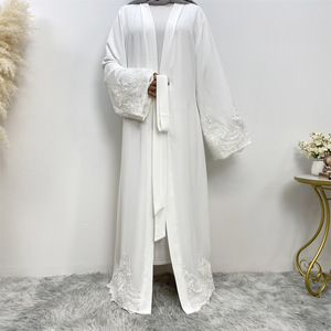 Moda Árabe do Oriente Médio, Abaya Islâmica Bordada e Respirável em Tamanho Plus, Vestido Longo para Mulheres - Product Image 3