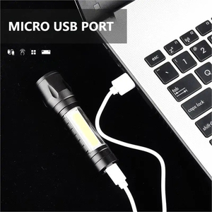 Penclip дизайн мини Водонепроницаемый USB зарядка XPE светодиодная ручка факел алюминиевый сплав корпус тактический фонарик для барбекю кемпинга - Product Image 3