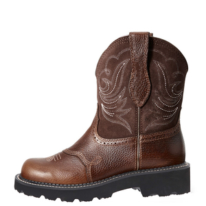 Bottes de cowboy brodées de qualité pour femmes, pour l'automne et l'hiver, en cuir mi-hautes avec doublure en fourrure - Product Image 2