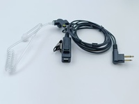 Écouteur de surveillance à tube acoustique avec micro-cravate PTT, prise Motorola 2 broches, étanche IPX-4, voix claire et forte