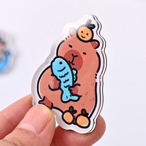 Aimants de réfrigérateur personnalisés style dessin animé, aimants promotionnels en acrylique transparent coloré avec logo et forme sur mesure - Product Image 5