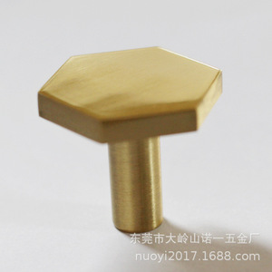 Furniture Handle Octagonal Brass Cabinet <b>Knob</b> 30x34x30 Minimalist Design Durable For Furniture Decoration - Product Image 1