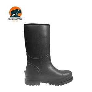 Rocky Buffalo <span class=keywords><strong>bottes</strong></span> <span class=keywords><strong>de</strong></span> pêche en caoutchouc <span class=keywords><strong>bottes</strong></span> <span class=keywords><strong>de</strong></span> ferme à la mode hommes décontracté plume crâne bout rond - Product Image 5