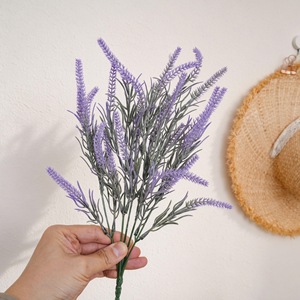 CallaFloral Lavender <b>Artificial</b> <b>Flower</b> 5 Fork 25 Mesh Realistic Wedding Home Decoration Plastic Purple Bouquet - Product Image 3