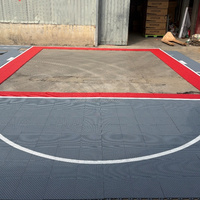 Dalles de sol de basketball portables en PP à emboîtement pour extérieur, dalles de sport en PP écologiques pour terrain de basketball suspendu