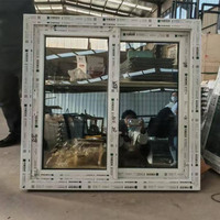 Ventana de Vidrio Laminado Doble Insonorizada Personalizada, Ventanas de PVC Resistentes a Impactos de Huracanes con Mosquitera