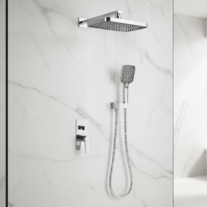 Système <span class=keywords><strong>de</strong></span> douche encastré <span class=keywords><strong>de</strong></span> luxe, ensemble <span class=keywords><strong>de</strong></span> robinetterie <span class=keywords><strong>de</strong></span> douche en laiton avec pomme <span class=keywords><strong>de</strong></span> douche carrée <span class=keywords><strong>de</strong></span> 10 pouces - Product Image 2