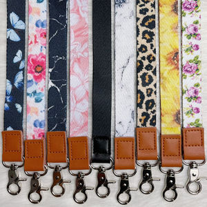 Hochwertige benutzer definierte Lanyard Schlüssel bund benutzer definierte Logo Karten halter Leder Lanyard - Product Image 1