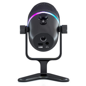 USB TikTok RGB ไมโครโฟน ME5ใหม่เครื่องร้องเพลงแบบมีสายสีดำกับ <span class=keywords><strong>autotune</strong></span> คอมพิวเตอร์ PC ไมค์ร้องเพลงสด - Product Image 2