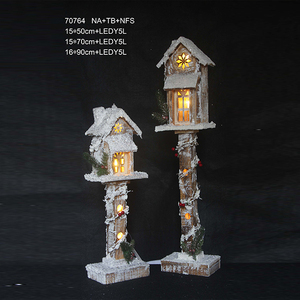 Poste de lámpara popular clásico, farola de madera con luces Led <span class=keywords><strong>para</strong></span> decoración del hogar del festival - Product Image 2