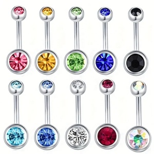 <span class=keywords><strong>Piercing</strong></span> all'<span class=keywords><strong>Ombelico</strong></span> in Acciaio Inox 316L con Cristalli, Gioielli Trendy Unisex per Bambini e Matrimoni - Product Image 4