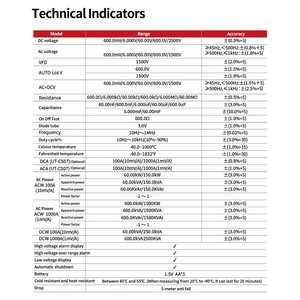 Multimètre professionnel solaire photovoltaïque UNI-T UT197PV, 2500V DC, 1500V AC, IP67, outil d'entretien des équipements électriques - Product Image 4