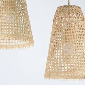 Cone Shaped Bamboo Wood Pendant Light Woven Asian Lampshade Hanging Ceiling Lamp OEM Supplier Vietnam - Product Image 2