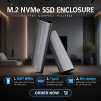 Boîtier SSD en aluminium M.2 NVMe SATA à prix d'usine OEM, adaptateur USB 3.2 Type-C, lecteur sans outil, plug-and-play, étui SSD