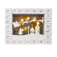 Calendrier de l'avent de Noël personnalisé emballage cosmétique de beauté vide 24 boîte de calendrier de l'avent de Noël suspendu compte à rebours