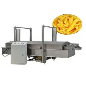 Máquina de fritura automática de aço inoxidável, alta qualidade, fritadeira contínua, lanche, frum da película