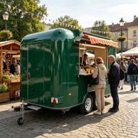 Meilleure Vente 2026 : Camion Remorque de Restauration Mobile de Luxe pour l'Extérieur, Entièrement Équipé, Grande Capacité, Doté d'une Cuisine Complète