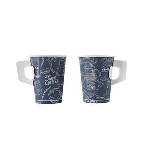 Gobelet à café en papier kraft simple paroi, 250 ml (7 oz), avec poignée, revêtement PE, recyclable, facile à transporter et de bonne qualité - Product Image 6