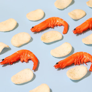 GOOD LIFE FINUTE Crackers aux crevettes à l'ail Crackers coréens aux crevettes <span class=keywords><strong>Chips</strong></span> Snacks soufflés Saveur crabe Crackers aux crevettes 82g - Product Image 5