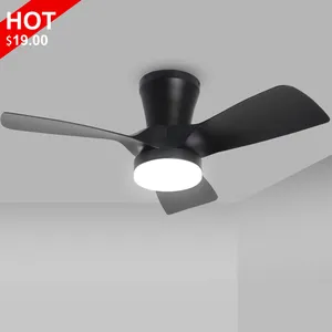 Faner Led Ceiling Fan Small Flush Mounted 30 Inches Reversible ABS Blades Ceiling Fan With Light