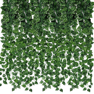 Lierre artificiel suspendu, verdure artificielle, feuilles factices, plantes en plastique pour décorations de mariage et de fêtes - Product Image 3