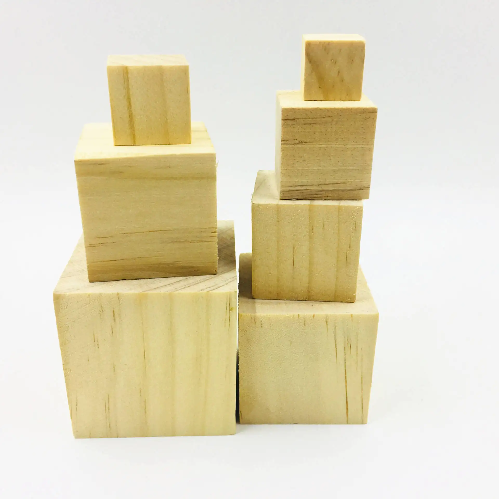Trống khối gỗ đồ chơi kích thước tùy chỉnh khối gỗ cho hàng thủ công và tự làm trang trí nhà