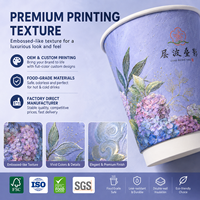 Vaso Térmico para Bebidas Calientes, Resistente y Fiable, de 300gsm/250gsm, Versátil y Profesional, para Café, Desayuno y Comida para Llevar