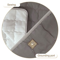 Coussin de siège tricoté antistatique conducteur pour protection EMF, tapis de mise à la terre pliable, lavable, portable, pour canapé, sain