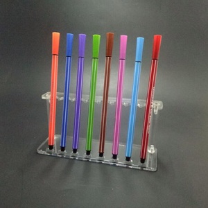 Support à 8 compartiments en acrylique transparent écologique pour stylos et crayons à sourcils, organiseur de pinceaux de maquillage, montage facile pour l'école, le bureau, la maison, le <span class=keywords><strong>magasin</strong></span> - Product Image 3