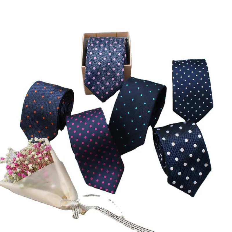 Business Suit Accessories Wholesale Customs Fashion All Kinds Of Silk Dot Manufacturer Luxury Pure Silk Neckties for Men