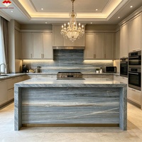 Grande dalle de marbre bleu Palissandro moderne et imperméable pour appartement, hôtel, villa, salon, salle de bain, cuisine, salle à manger, mur et sol