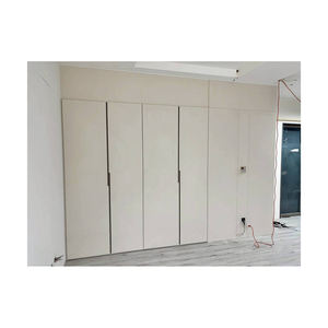 Armoire de rangement pour vêtements pour enfants, grande capacité, avec tiroirs, en placage de bois moderne - Product Image 1