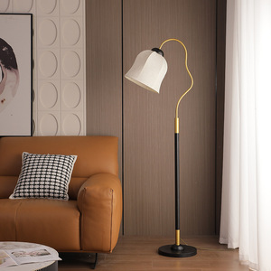 Lámpara de Pie con Fuente de Luz LED, Cubierta de Tela, Luz Tricolor, para Sala de Estar, Dormitorio, con Interruptor de Control - Product Image 3
