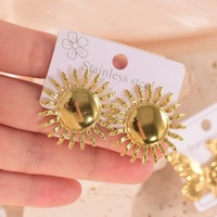 Pendientes de Mariposa Colgantes de Acero Inoxidable con Baño de Oro, Pendientes con Forma de Corazón y Flor para Mujer, Joyería
