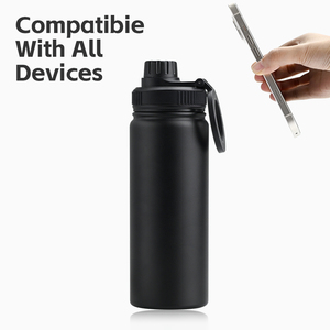 Eco Friendly 18oz <b>Customize</b> Wide Mouth Sport Double Wall Stainless <b>Insulated</b> Thermal Vacuum Gym Water Bottles - Product Image 3