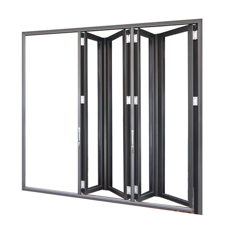 DRUET Fabricant Portes Pliantes Chambre NFRC Aluminium Trempé Porte Pliante Coulissante Portes Pliantes Aluminium