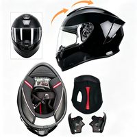 Casque de moto intégral sportif rouge VR Graphic ECE 22.06 DOT à double visière pour la course, vente en gros directe usine