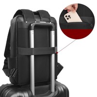 Sac à dos de voyage de bureau en gros personnalisé, trolley, ordinateur portable 15,6 pouces, logo personnalisé, cuir de luxe, sac à dos décontracté pour homme