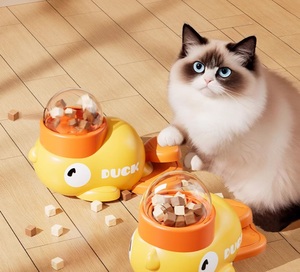 Juguete para Gatos con Forma de Pato, Bonito y Divertido, Dispensador de Comida Interactivo de Alta Calidad para Mascotas, para el Hogar - Product Image 1