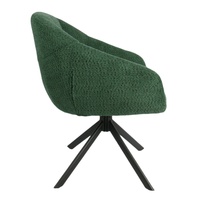 Fauteuil pivotant d'appoint moderne en velours, durable et écologique, avec pieds en métal, idéal pour chambre, salon ou hôtel (vente en gros)
