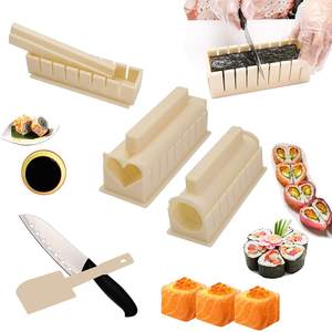 Juego de fabricación de <span class=keywords><strong>Sushi</strong></span> antiadherente, edición <span class=keywords><strong>Deluxe</strong></span>, DIY, máquina para hacer <span class=keywords><strong>Sushi</strong></span>, varias formas, blanco, para principiantes - Product Image 1