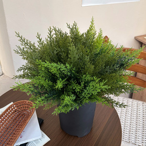 <b>Artificial</b> Cypress <b>Grass</b> Bundle 40cm High Simulation Leaves Floor Decor Outdoor Christmas Home Garden Decoration - Product Image 1