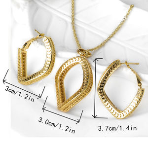 Juego de Joyas de Novia de Alta Calidad Chapadas en Oro de 14K con Circonita para Mujer, de Dubái, para Compromiso, Boda, Aniversario, Fiesta y Regalo - Product Image 5
