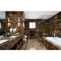 Salle de bain Home Decor Dark Emperador Brown Marble Tiles and Slab
