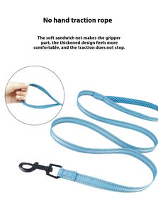 Fishprincess調整可能犬用ハーネスベストウォーキング反射紫ファッションシンプルメッシュ生地ペットハーネスセット - Product Image 4