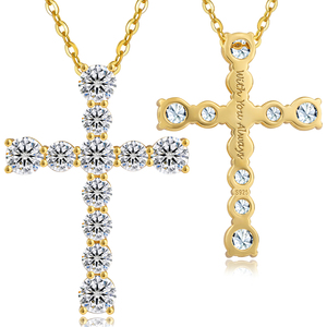 Collar <span class=keywords><strong>con</strong></span> Colgante <span class=keywords><strong>de</strong></span> <span class=keywords><strong>Cruz</strong></span> <span class=keywords><strong>de</strong></span> Moissanita VVS <span class=keywords><strong>de</strong></span> 1.4CT 3.2CT 4.3CT para Hombre y Mujer <span class=keywords><strong>con</strong></span> Cadena <span class=keywords><strong>de</strong></span> Plata Esterlina 925 Chapada en <span class=keywords><strong>Oro</strong></span> <span class=keywords><strong>de</strong></span> 14K - Product Image 5