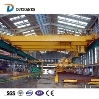 Pont roulant magnétique à double portique de type QC, portée 31,5 m, capacités 10, 20, 32, 50 tonnes, grues électromagnétiques à vendre